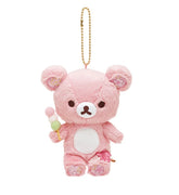 Sanrio Rilakkuma Sakura Atsumete Sitting Plush Keychain - Rilakkuma